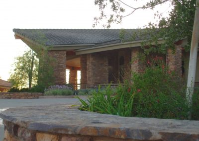 Side view of a craftsman style home entrance in Temecula