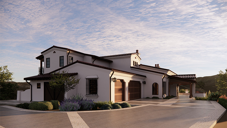 Capo Drive - California Spanish Mission Style Home